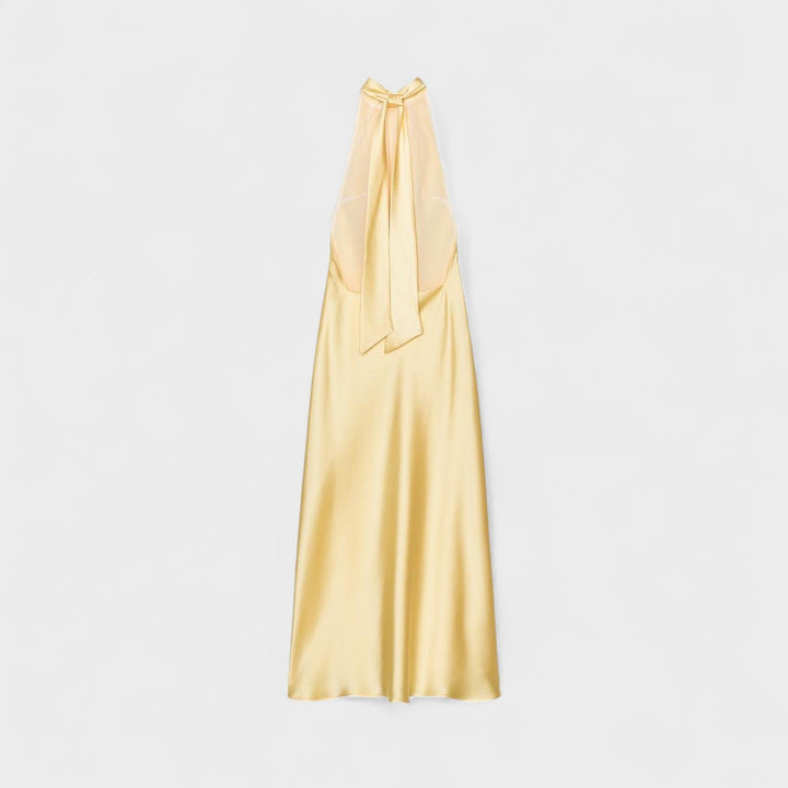 Gala – Vestido de tirantes halter de satén