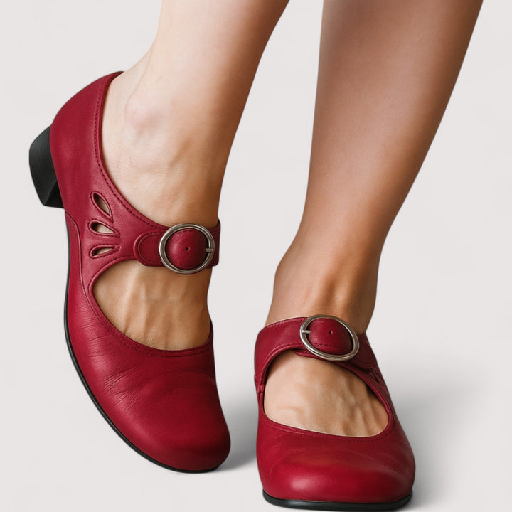 Clara | Zapato de tacón elegante de cuero sintético