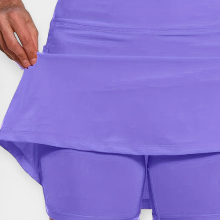 Pantalones cortos de cintura alta con falda