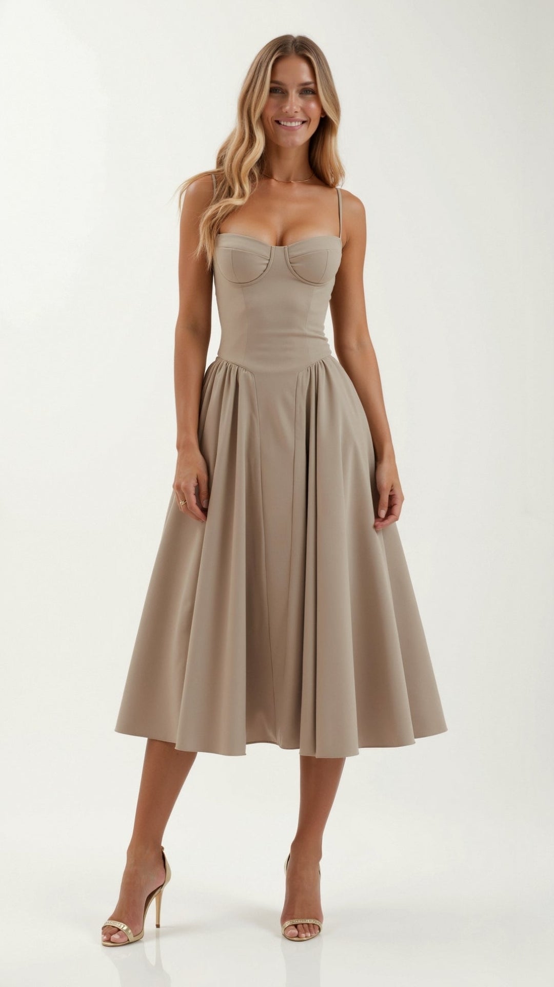 Odette Elegancia | Vestido midi con corsé estructurado