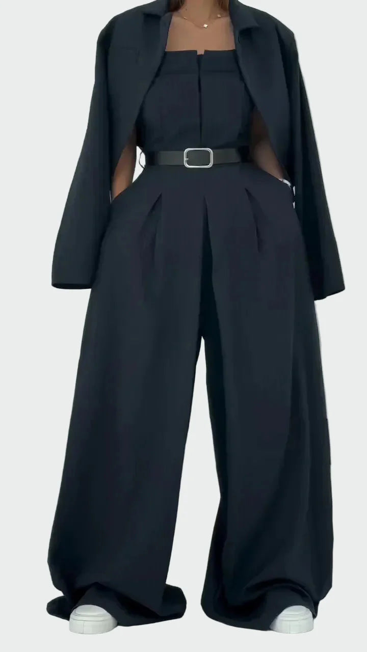Conjunto de Bastié y Cárdigan de Estilo Elegante y Moderno