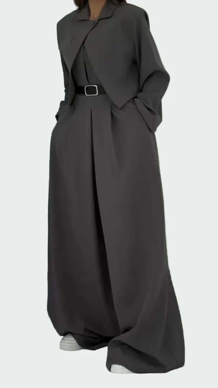 Conjunto de Bastié y Cárdigan de Estilo Elegante y Moderno