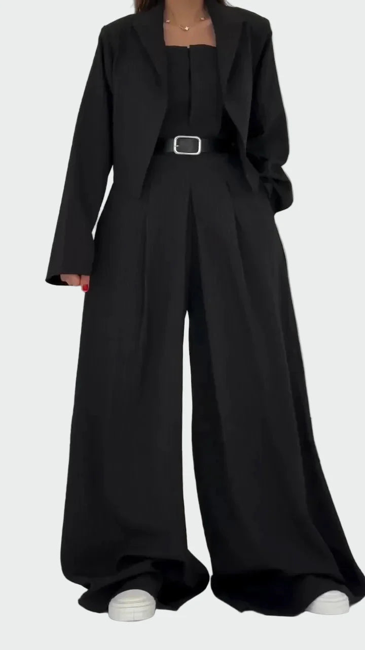 Conjunto de Bastié y Cárdigan de Estilo Elegante y Moderno