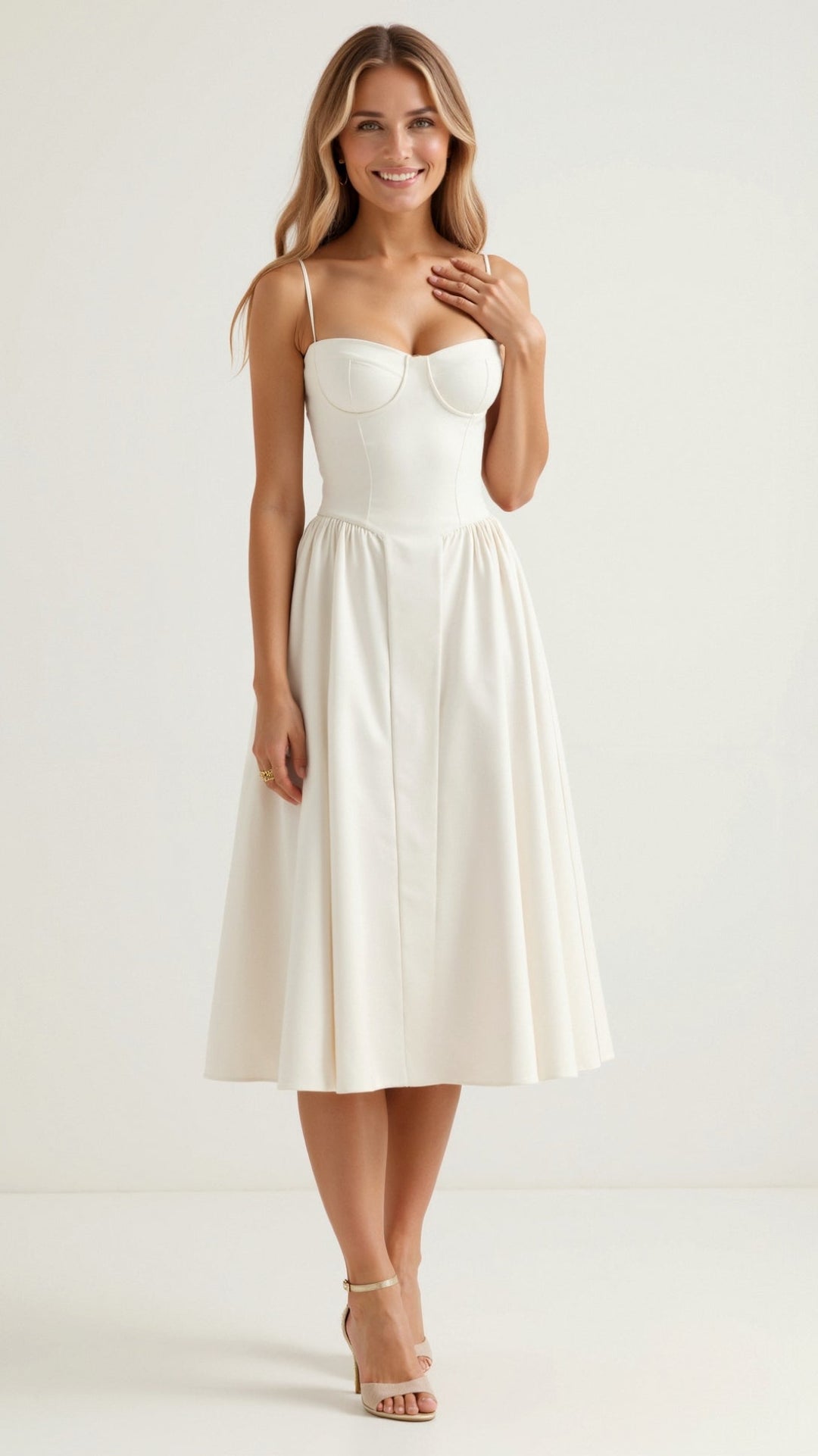 Odette Elegancia | Vestido midi con corsé estructurado