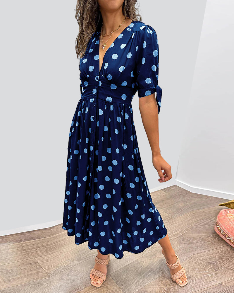 Monica | Vestido Elegante de Lunares