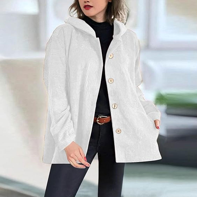 Marisela | Chaqueta con capucha de terciopelo informal para el otoño