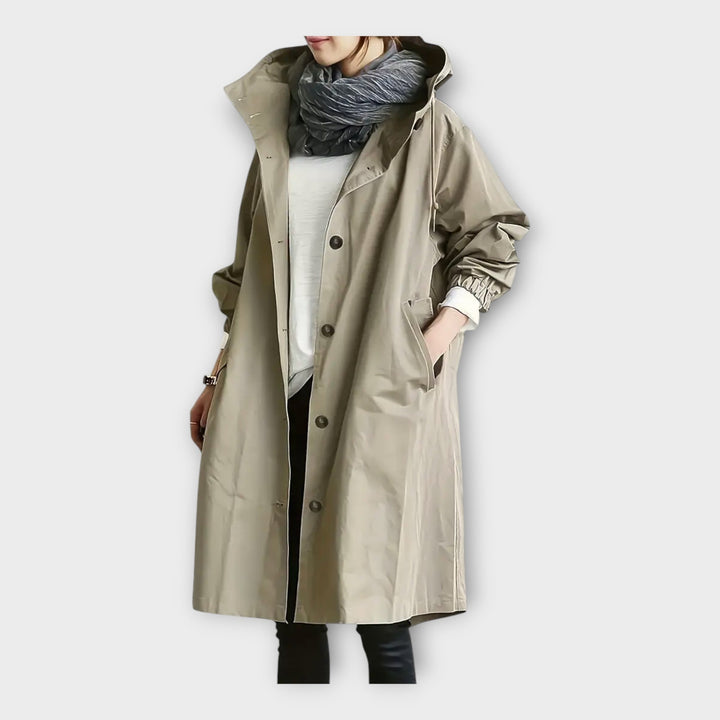Abrigo largo con diseño elegante