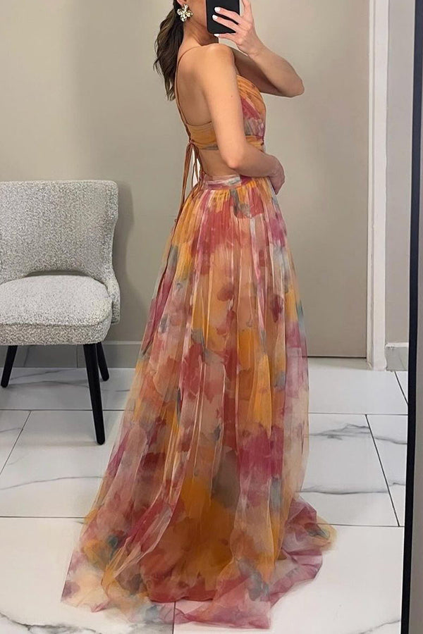 Madeline | Vestido Largo con Estampado Floral para una Elegancia Sin Esfuerzo