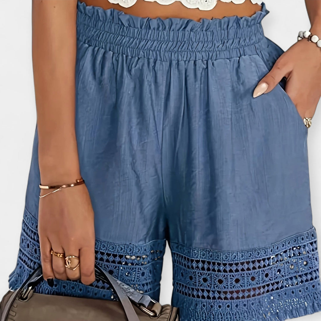 Shorts de encaje