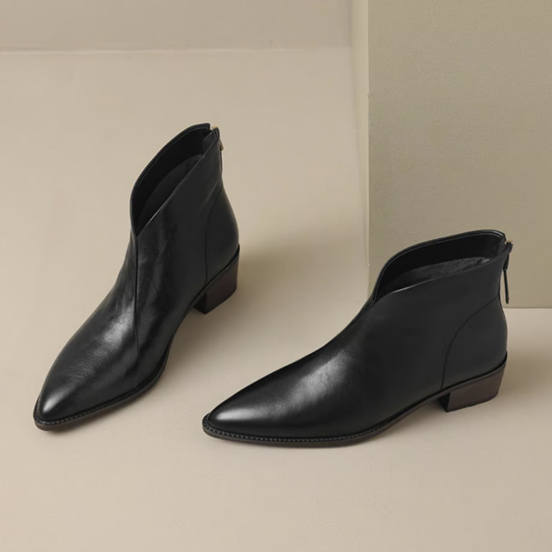 Camille | Botines de Lujo con Tacón Bajo
