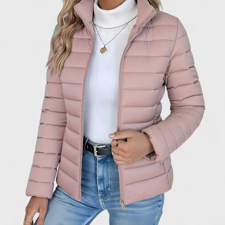 Philipa | Elegante chaqueta larga con cuello alto