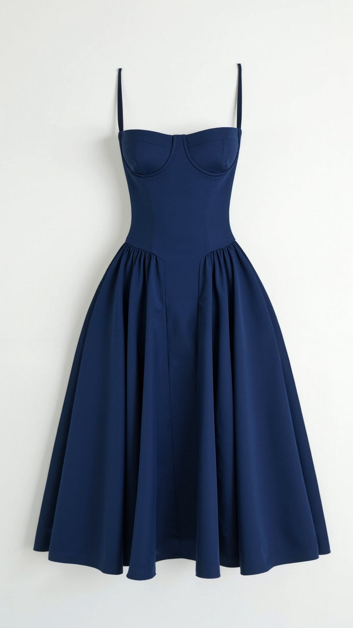 Odette Elegancia | Vestido midi con corsé estructurado