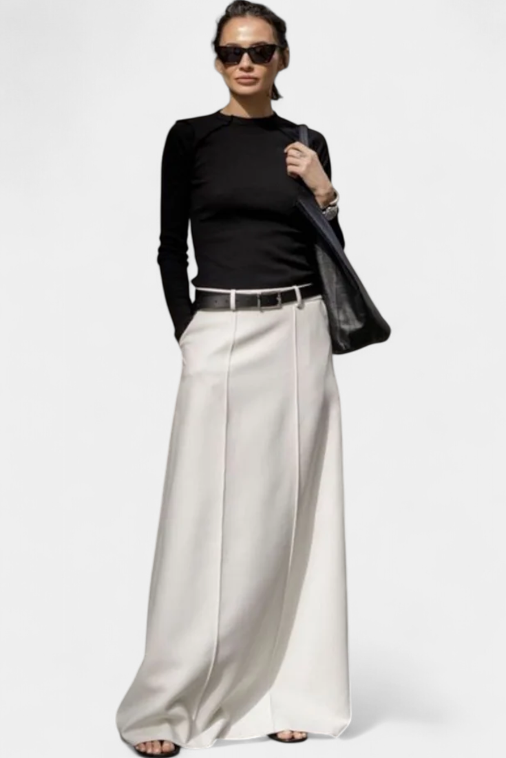 Zada | Falda H-Line Lisa con Estilo Urbano Moderno