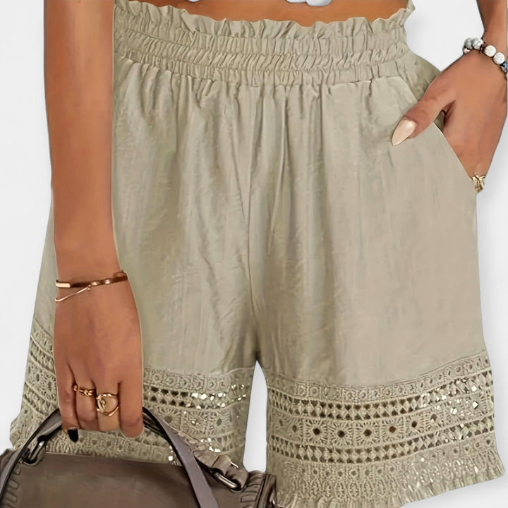 Shorts de encaje