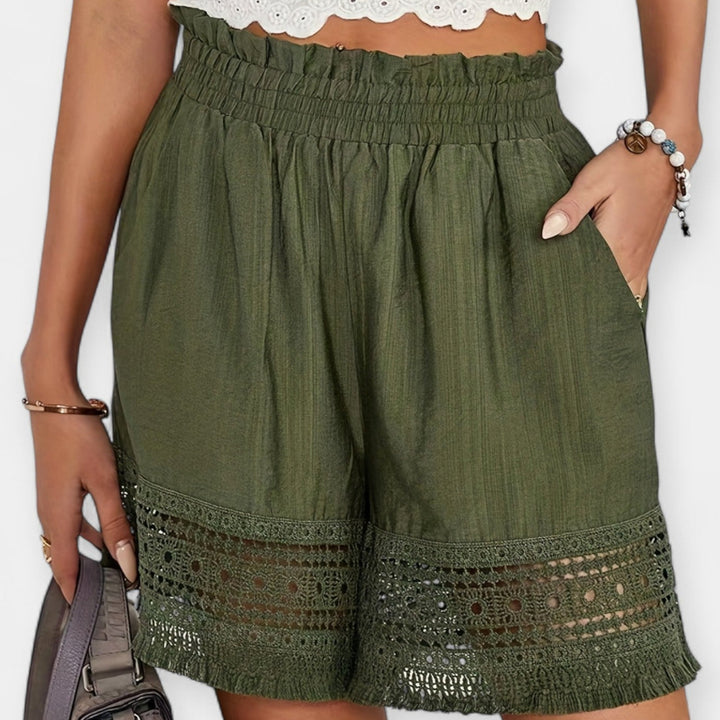 Shorts de encaje