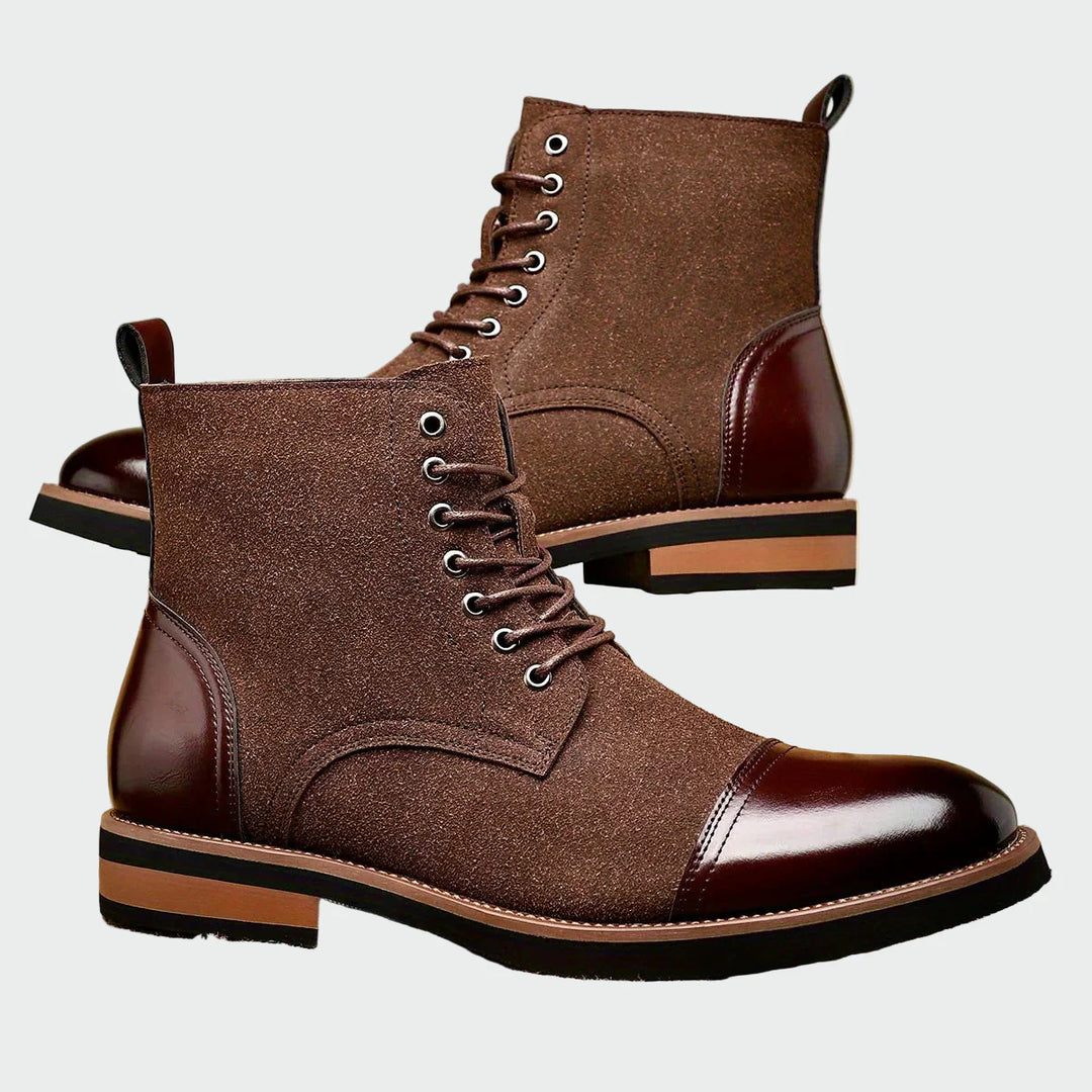 Botines de cuero tipo oxford