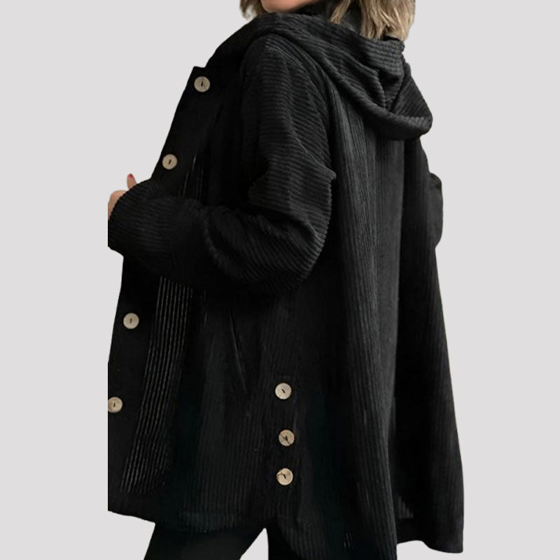 Marisela | Chaqueta con capucha de terciopelo informal para el otoño
