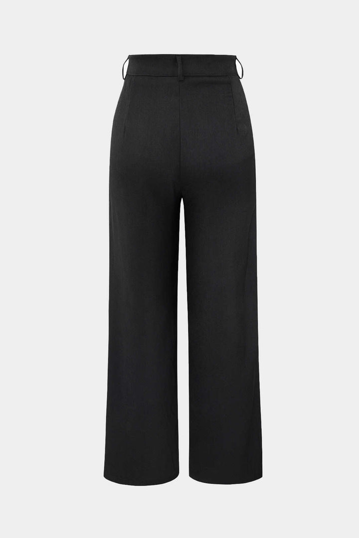 Paloma | Pantalones Rectos con Drapado Moderno