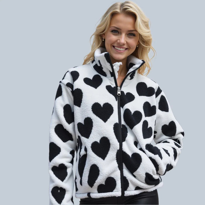 Katharina | Chaqueta con corazones reversibles