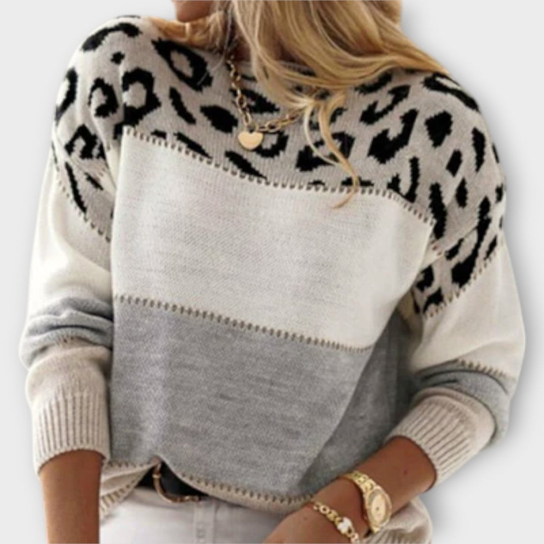 Cheyenne - Suéter cómodo con diseño de leopardo