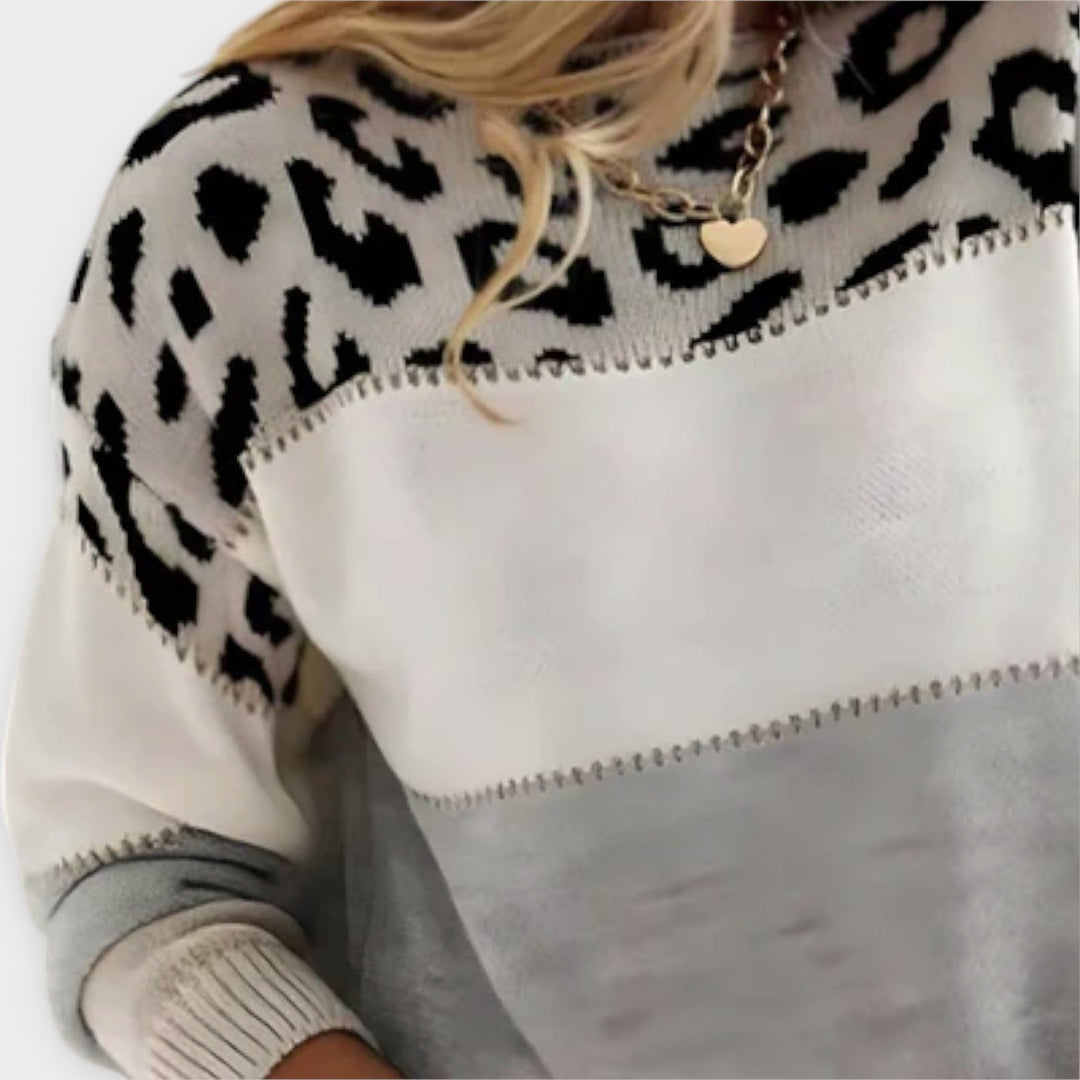 Cheyenne - Suéter cómodo con diseño de leopardo