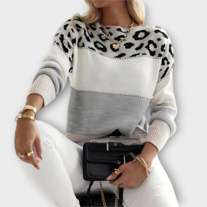 Cheyenne - Suéter cómodo con diseño de leopardo