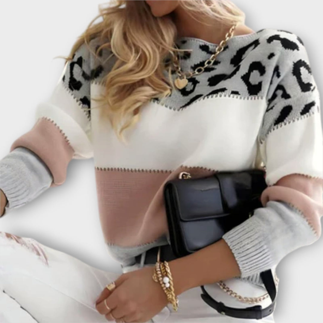 Cheyenne - Suéter cómodo con diseño de leopardo