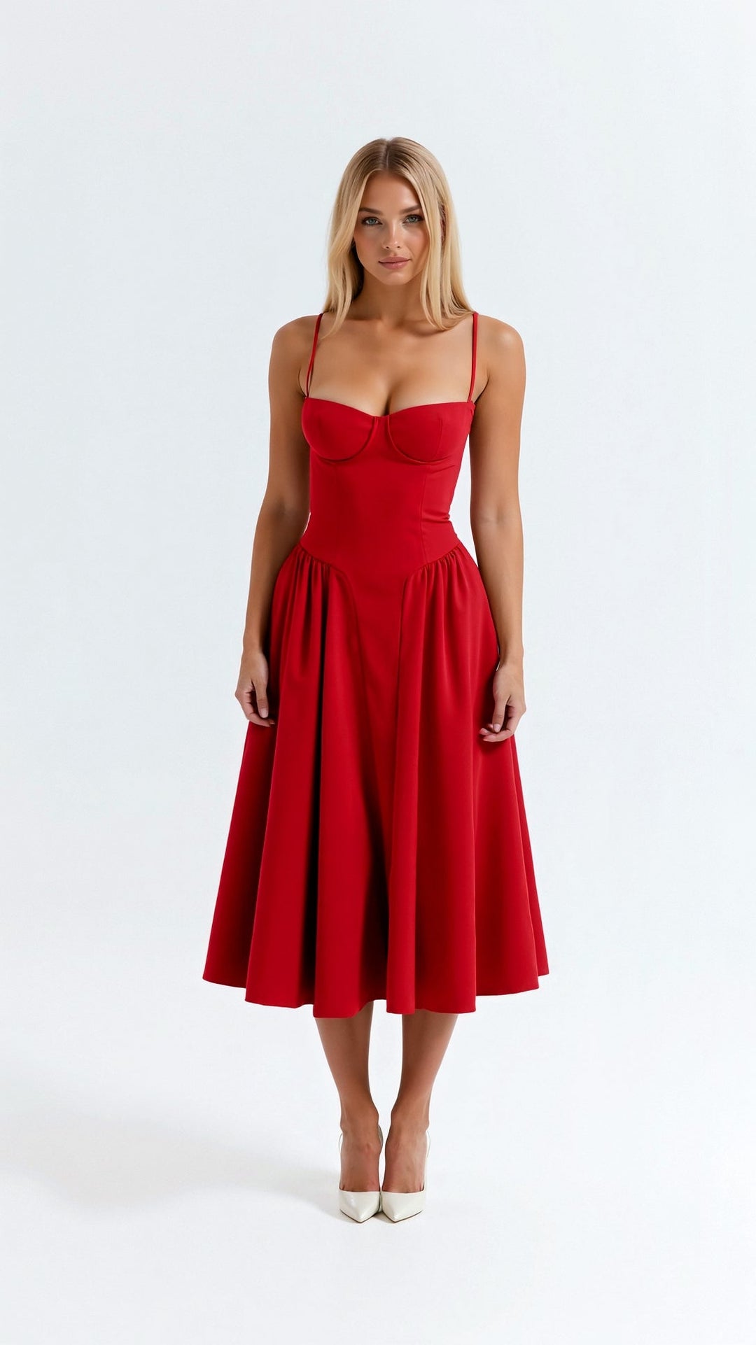 Odette Elegancia | Vestido midi con corsé estructurado
