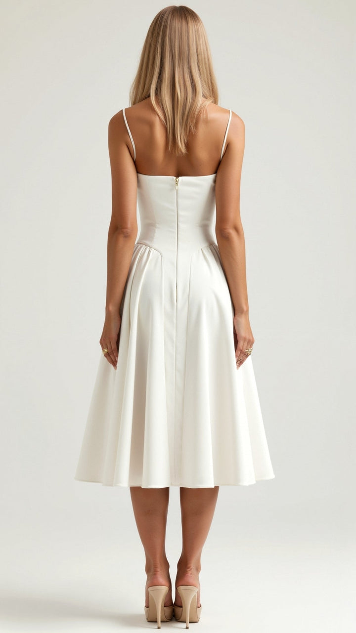 Odette Elegancia | Vestido midi con corsé estructurado