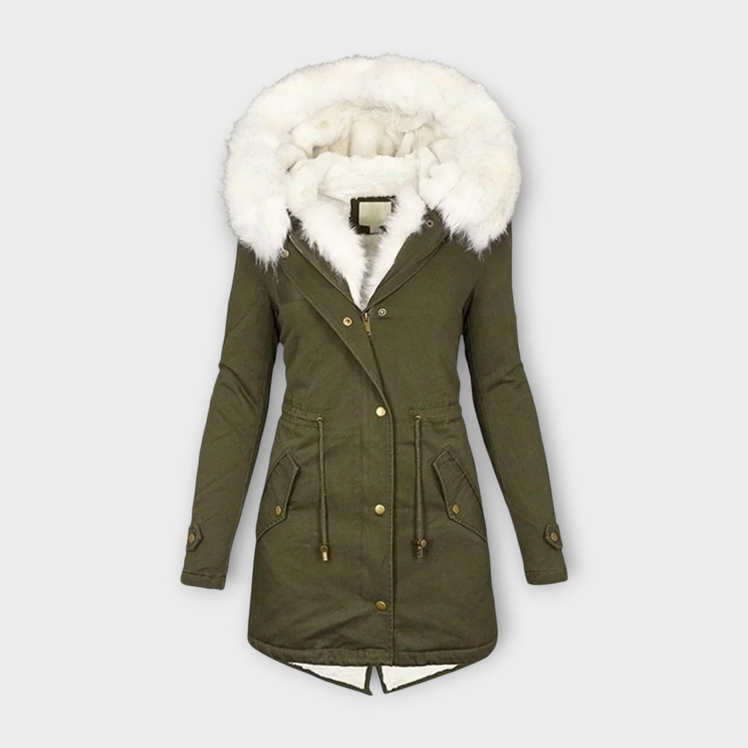 Ivara | Chaqueta de Invierno Impermeable y Forrada con Piel
