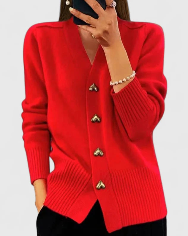 Suéter de punto elegante con botones