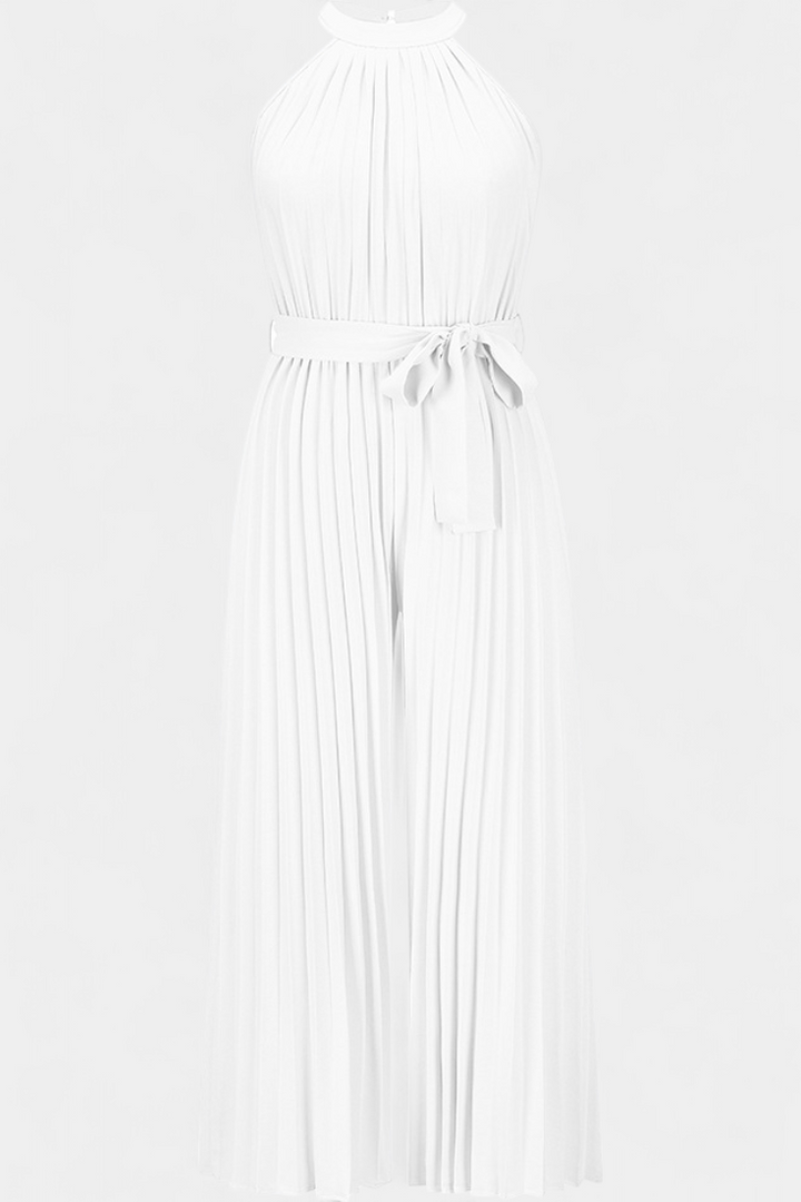 Patrizia | Mono Palazzo Plisado con Cuello Halter