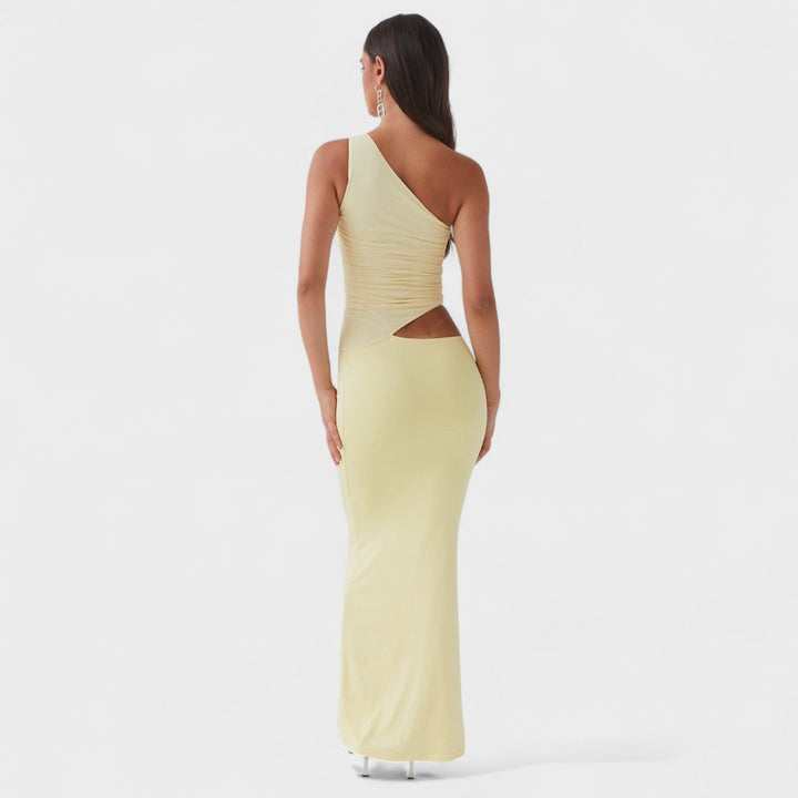 Seranella | Vestido maxi asimétrico con corte