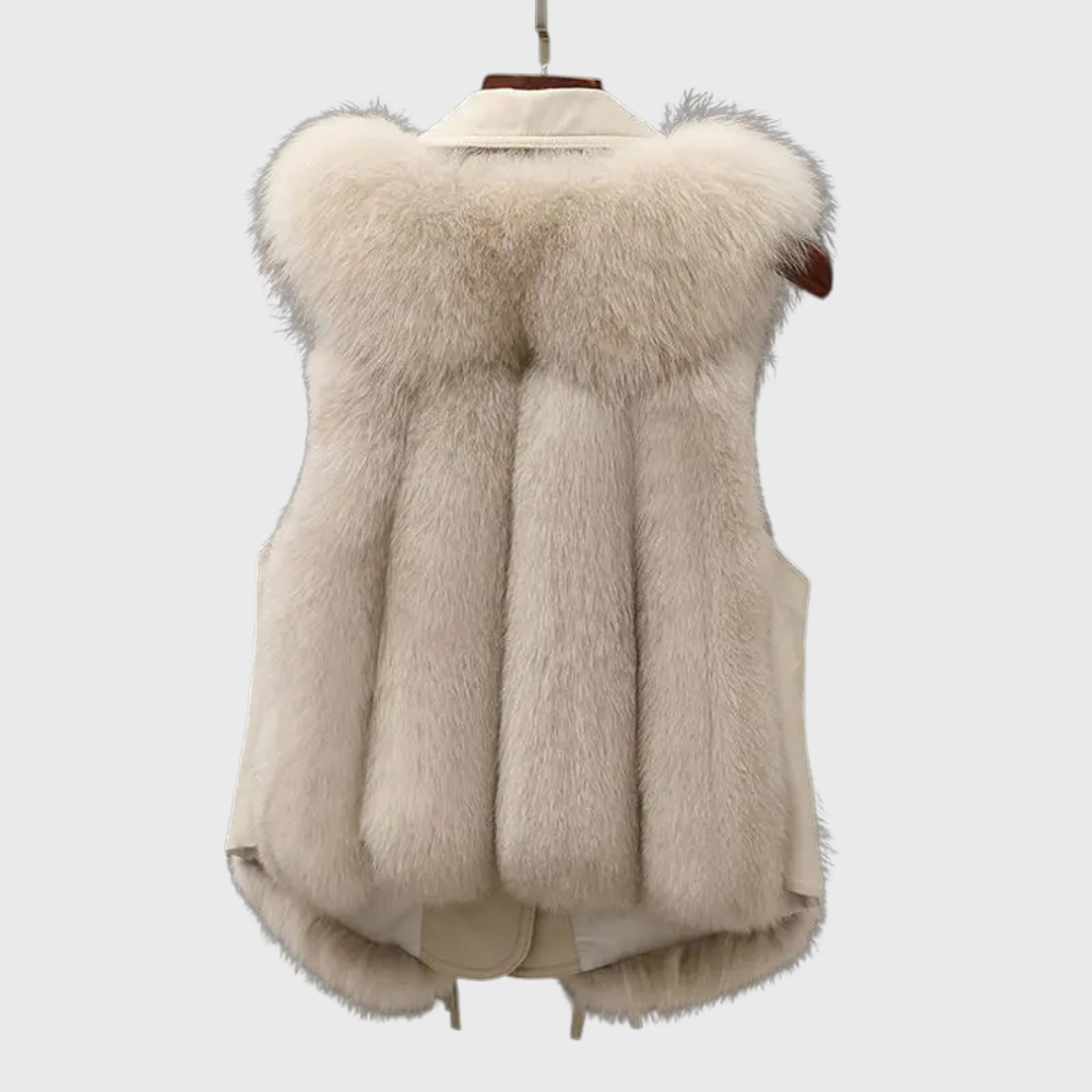 Blanca | Chaleco de cuero elegante