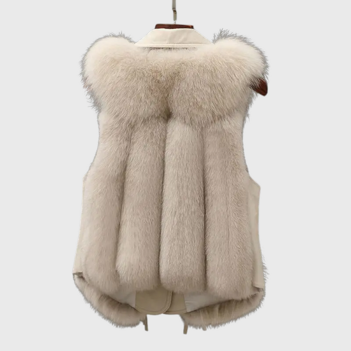 Blanca | Chaleco de cuero elegante