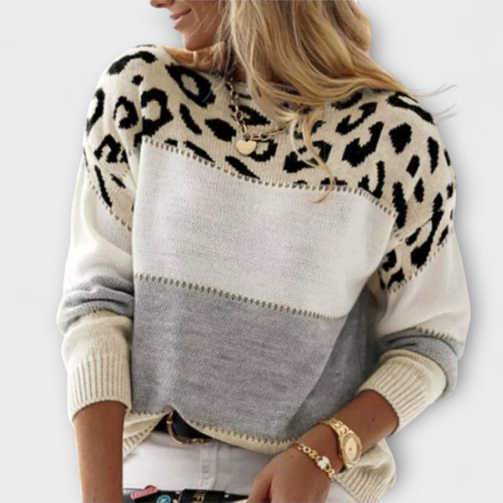 Cheyenne - Suéter cómodo con diseño de leopardo