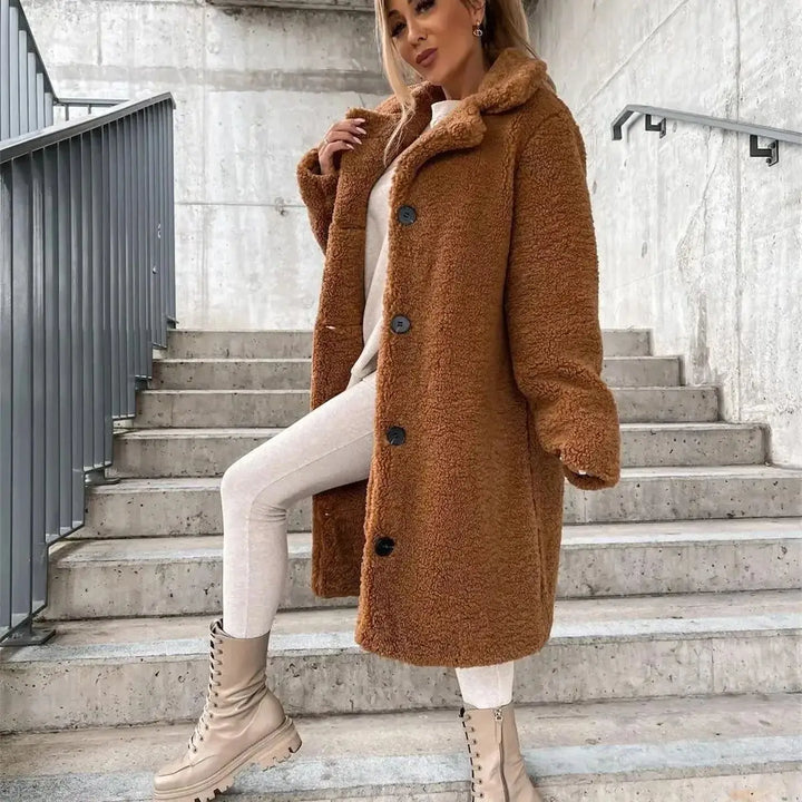 Seraphina | Elegante abrigo de lana teddy