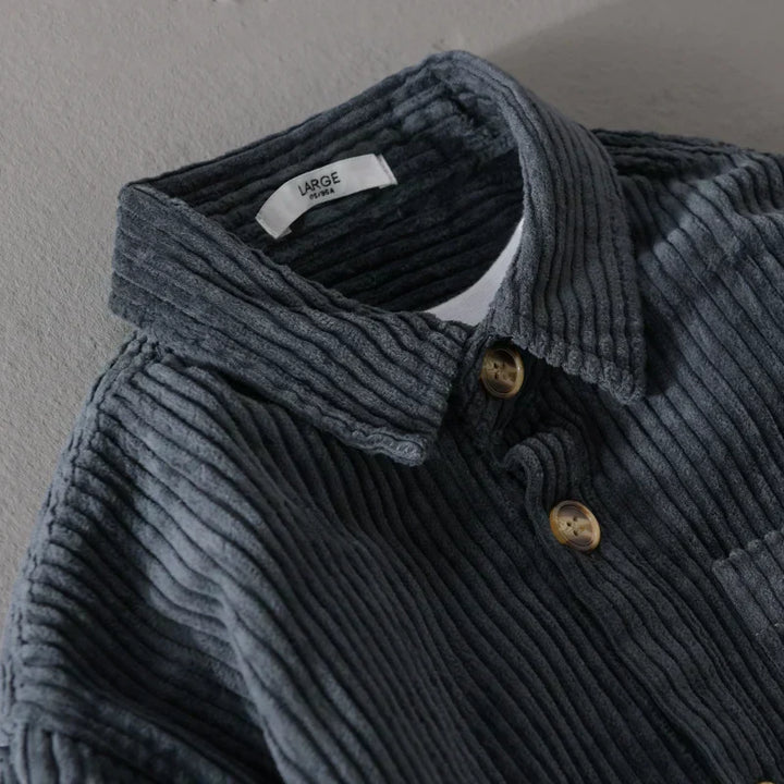 Vicente | Camisa de pana con tapeta de botones