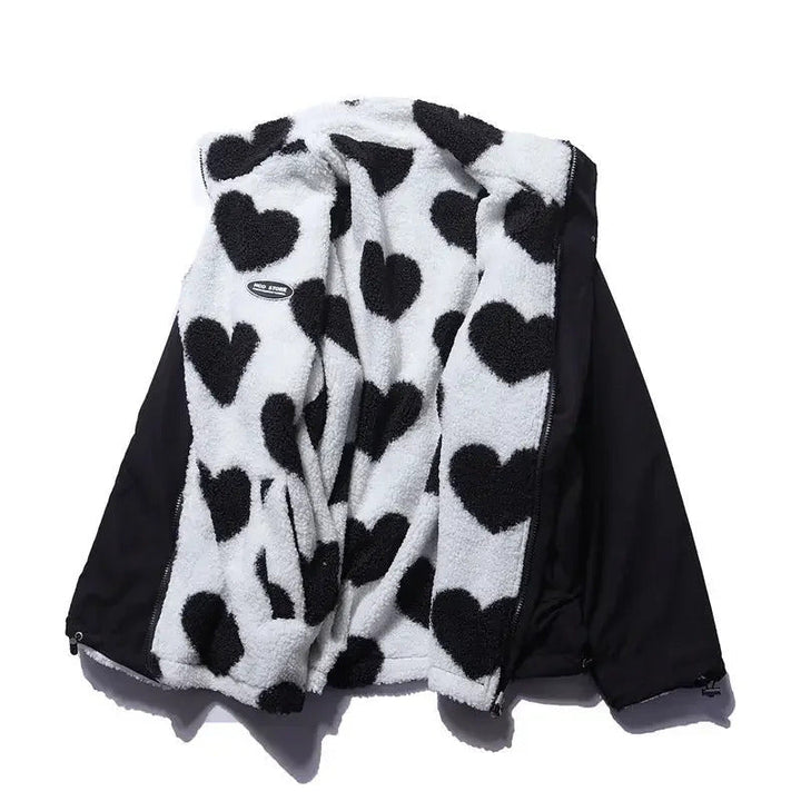 Katharina | Chaqueta con corazones reversibles