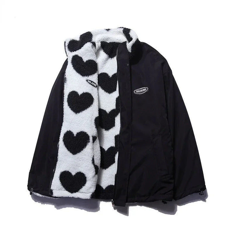 Katharina | Chaqueta con corazones reversibles
