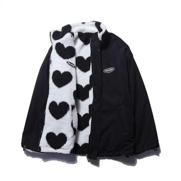 Katharina | Chaqueta con corazones reversibles