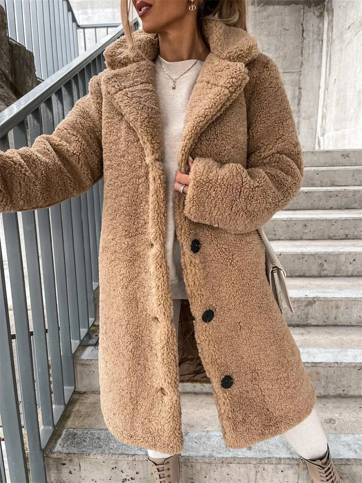 Seraphina | Elegante abrigo de lana teddy
