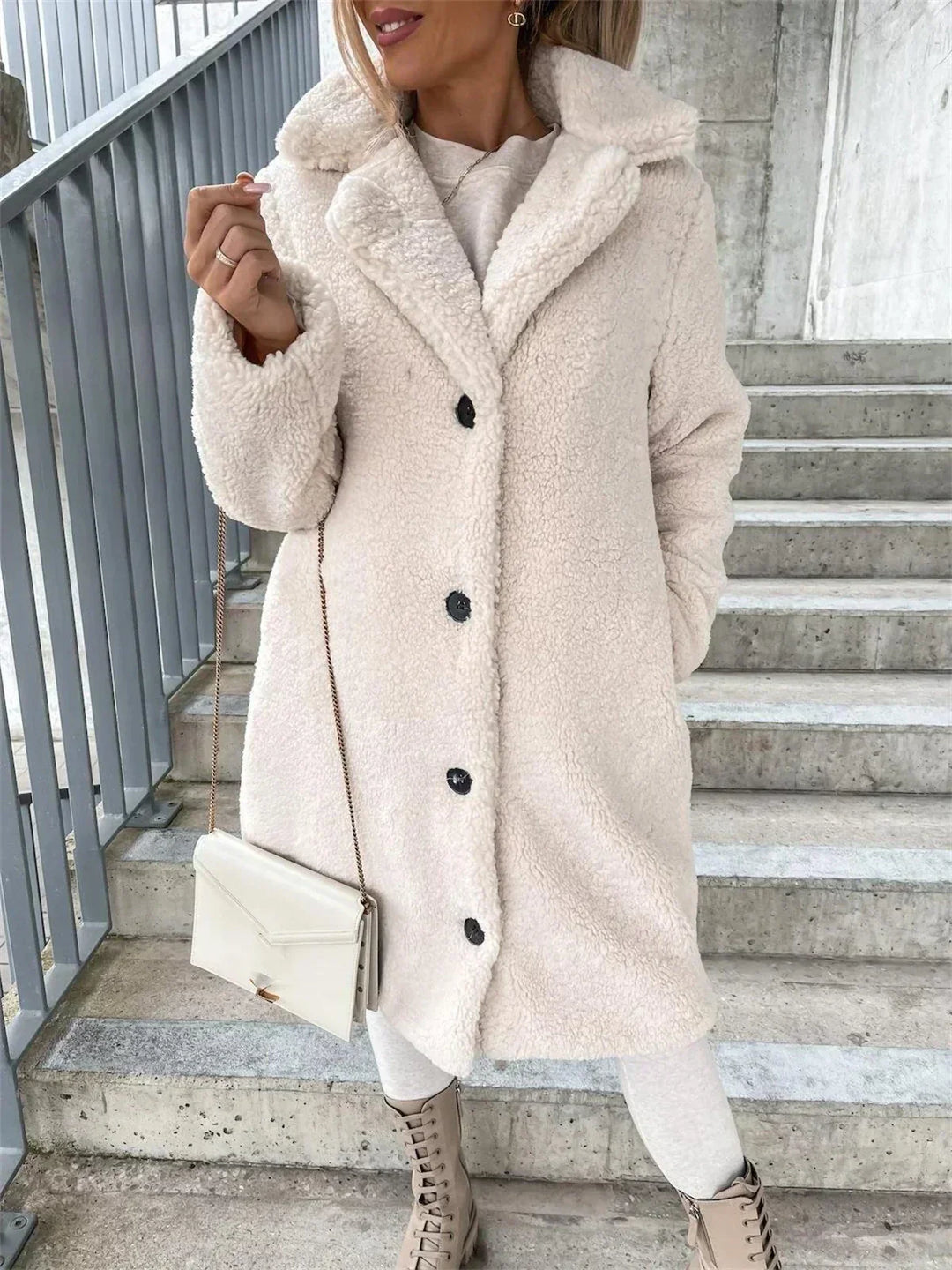 Seraphina | Elegante abrigo de lana teddy