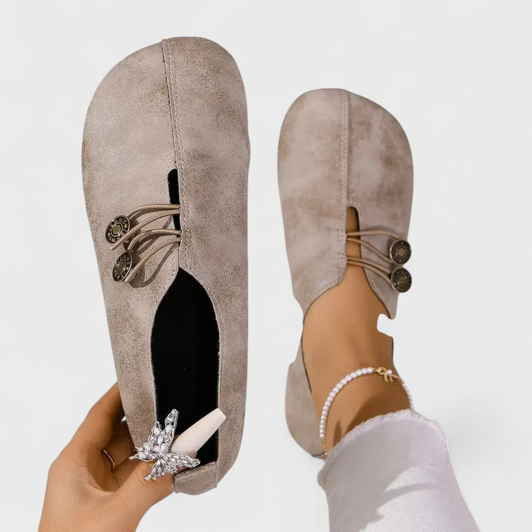 Lydia | Mocasines ortopédicos para mujer en suave piel de ante
