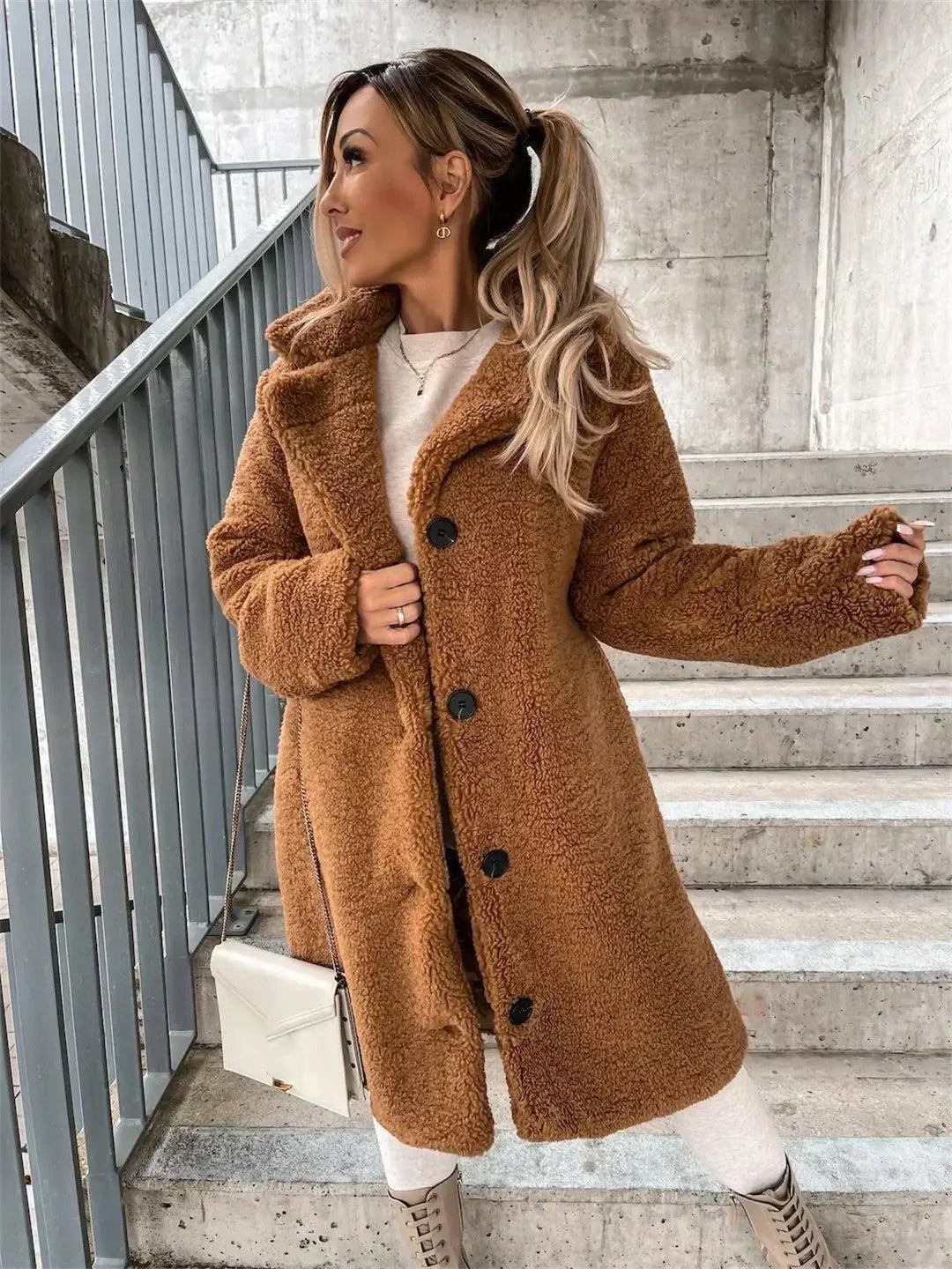 Seraphina | Elegante abrigo de lana teddy