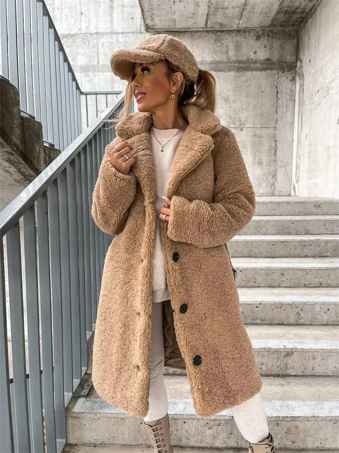 Seraphina | Elegante abrigo de lana teddy