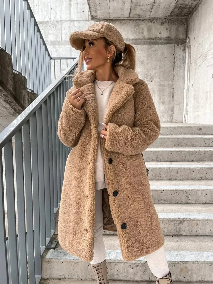 Seraphina | Elegante abrigo de lana teddy