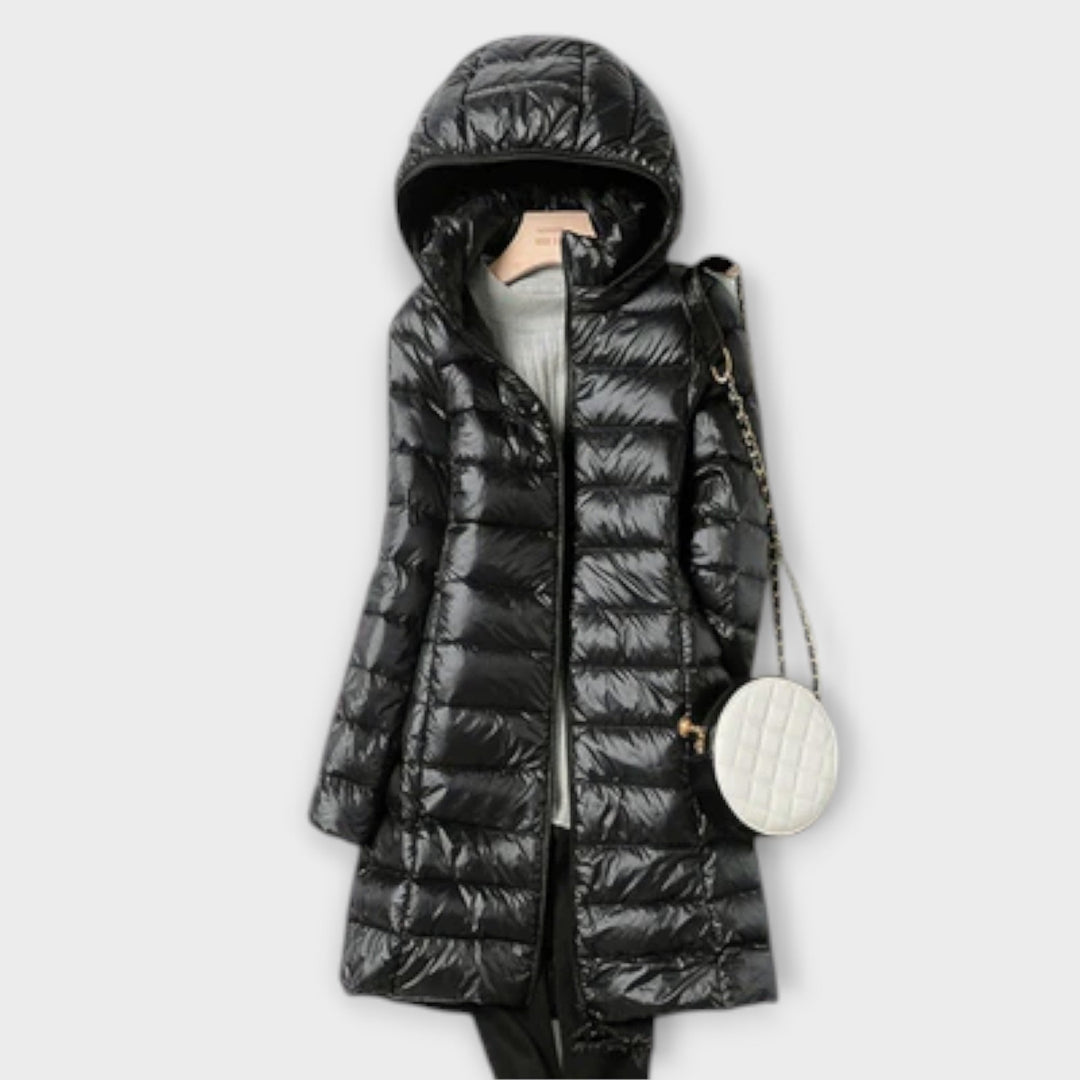 Annika - Chaqueta ultraligera e impermeable con plumas