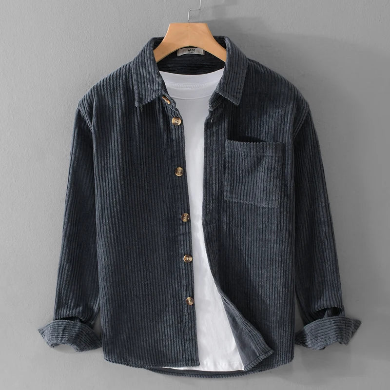 Vicente | Camisa de pana con tapeta de botones