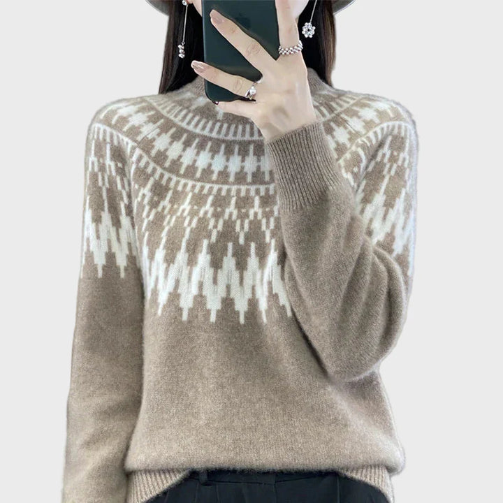 Suéter de punto cómodo con cuello alto